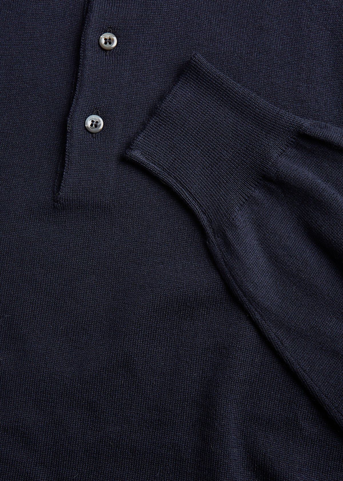 merino long sleeve polo shirt