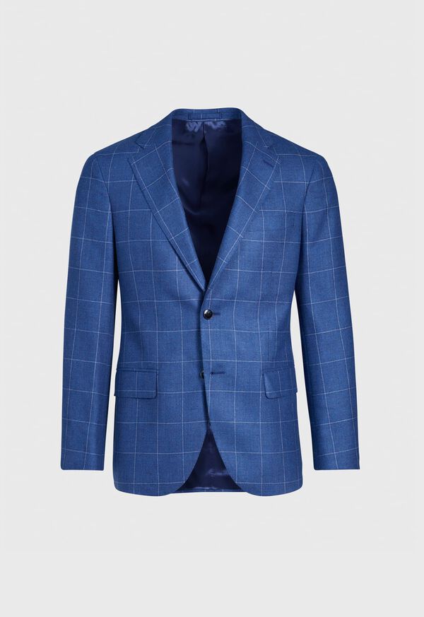 Paul Stuart Silk & Wool Windowpane Jacket, image 1