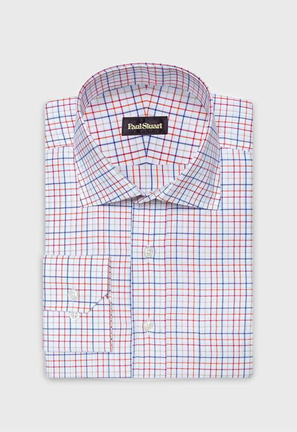 Paul Stuart Cotton Tattersall Dress Shirt, image 1