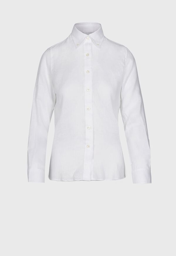 Paul Stuart Linen Solid Color Blouse, image 1