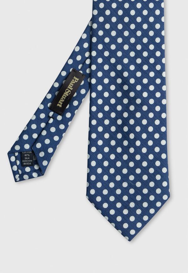Paul Stuart Printed Silk & Cotton Polka Dot Tie, image 2