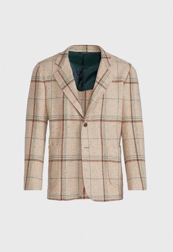 Paul Stuart Tan Plaid Jacket, image 1