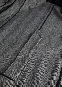 Paul Stuart Black and White Herringbone Coat, thumbnail 4