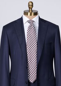 Paul Stuart Silk Jacquard Houndstooth Tie, thumbnail 2