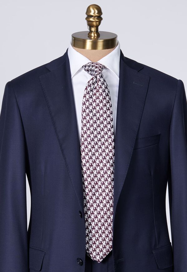 Paul Stuart Silk Jacquard Houndstooth Tie, image 2