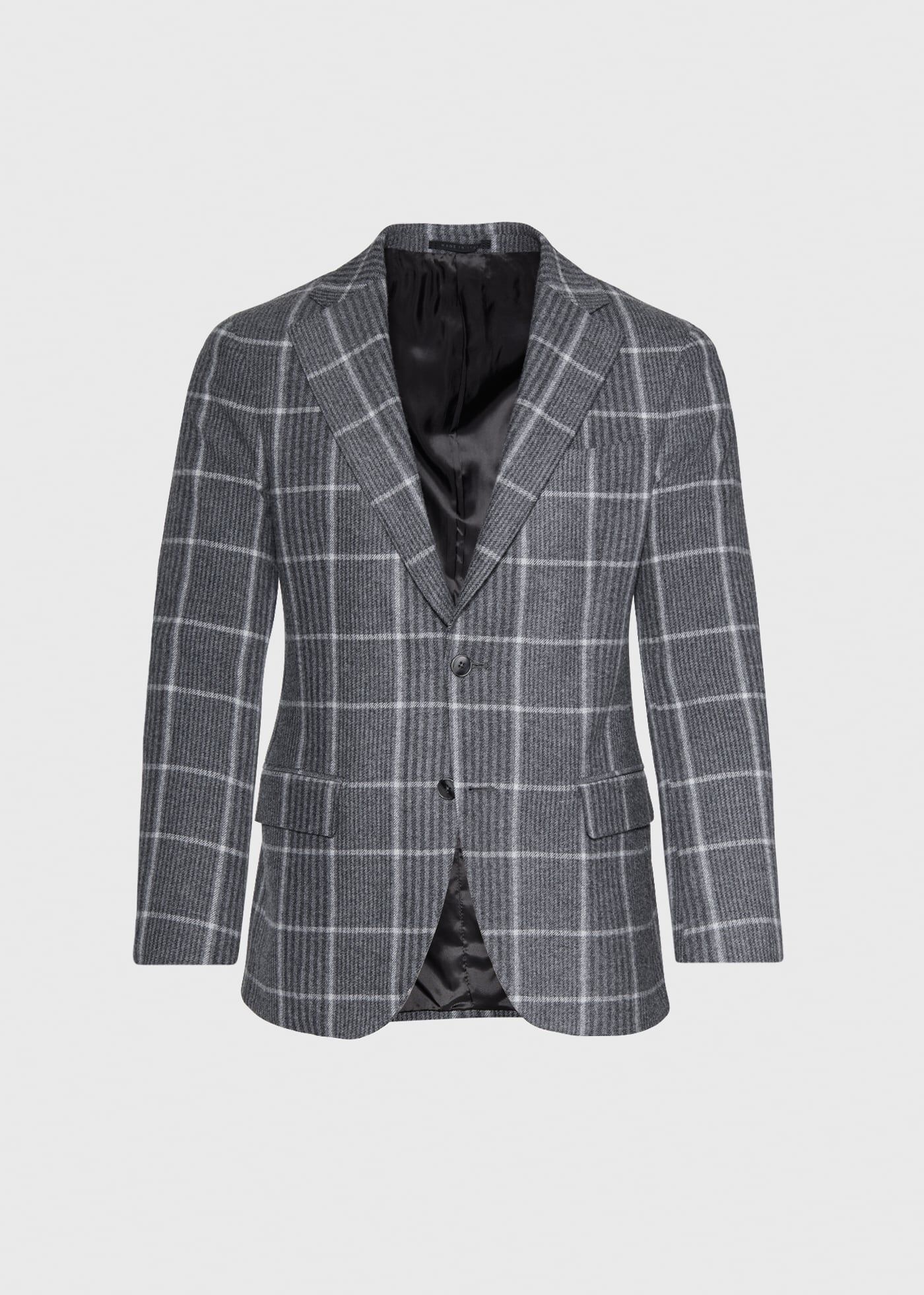 Grey tartan blazer top