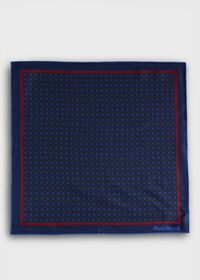Paul Stuart Micro Medallion Print Pocket Square, thumbnail 2