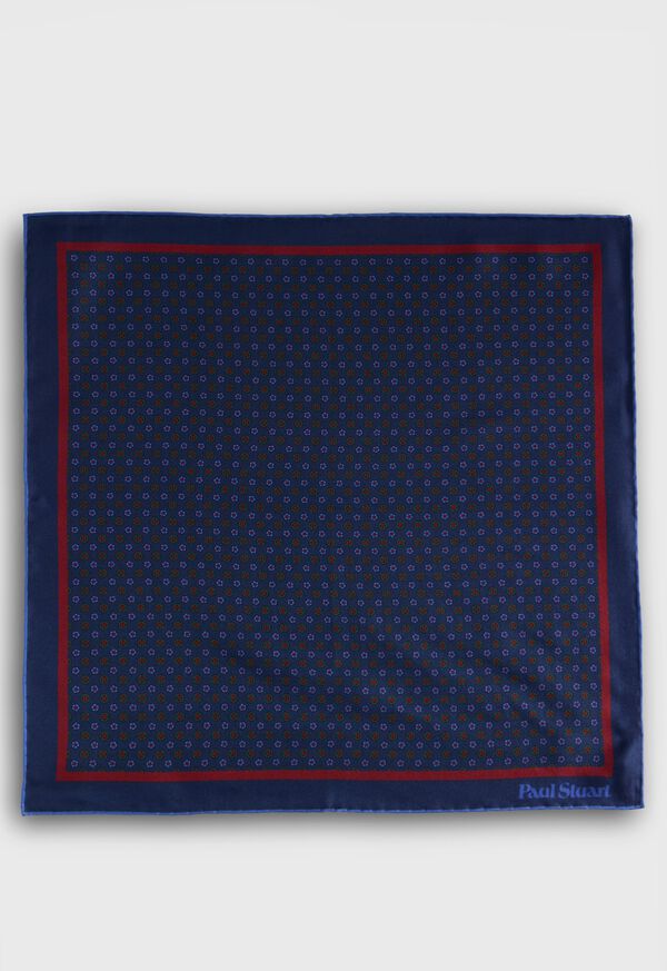 Paul Stuart Micro Medallion Print Pocket Square, image 2