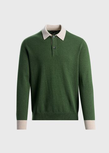 Paul Stuart Cashmere Contrast Collar Polo