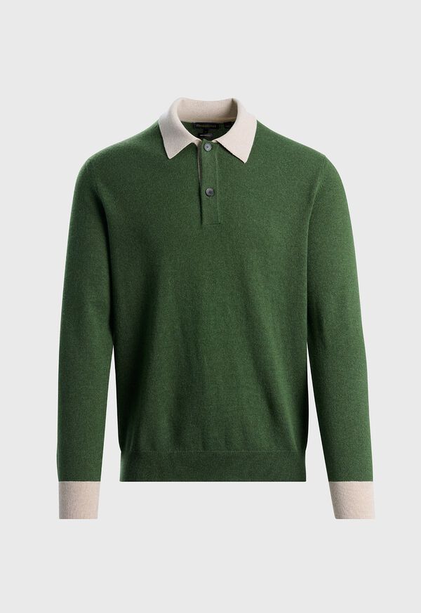 Paul Stuart Cashmere Contrast Collar Polo, image 1