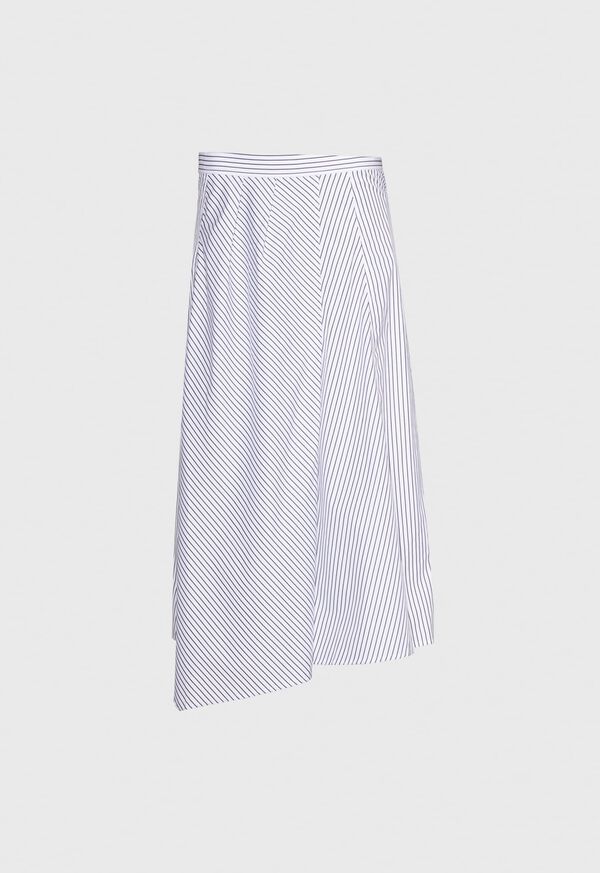 Paul Stuart Asymmetrical Striped Skirt, image 1