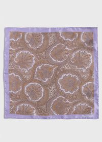 Paul Stuart Printed Silk Paisley Pocket Square, thumbnail 2