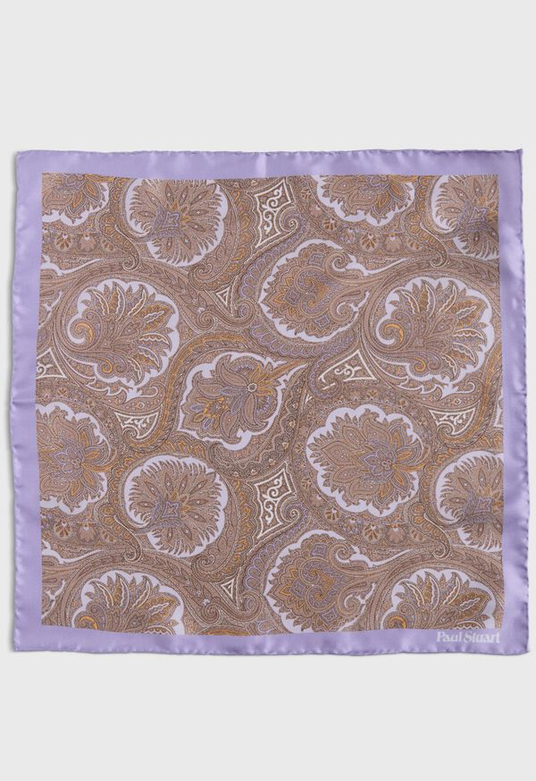 Paul Stuart Printed Silk Paisley Pocket Square, image 2