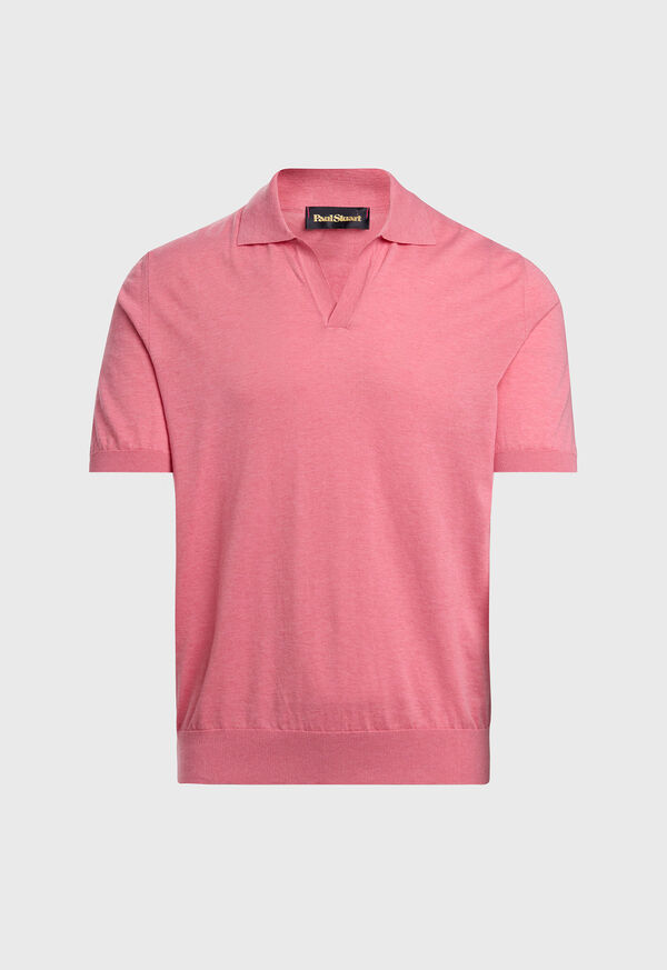Paul Stuart Open Collar Cotton Polo, image 1