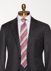 Paul Stuart Printed Linen Stripe Tie, thumbnail 2