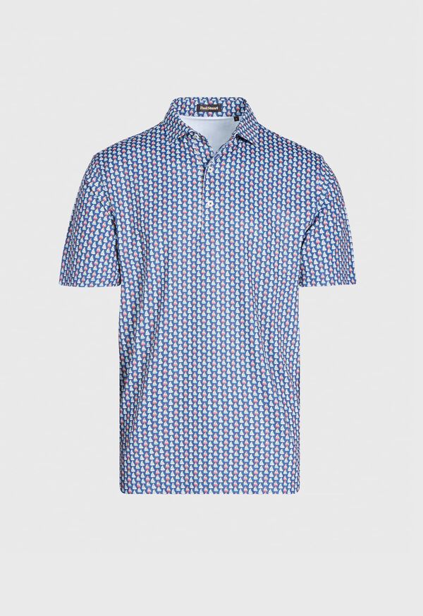 Paul Stuart Sailboat Print Performance Polo, image 1