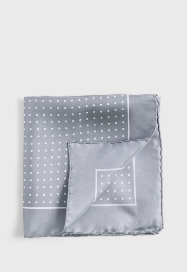 Paul Stuart Silk Twill Dot Print Pocket Square, image 1