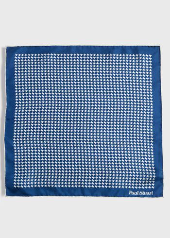 Paul Stuart Printed Silk Houndstooth Pocket square