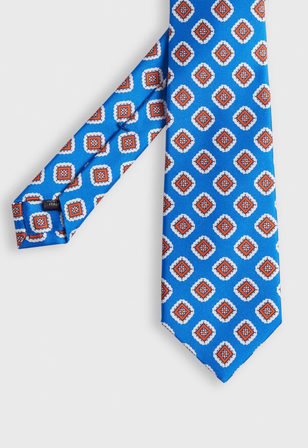 Paul Stuart Printed Silk Large Square Medallion Tie, image 1