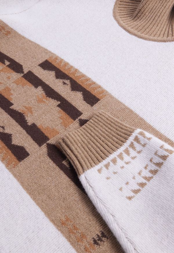 Paul Stuart Cashmere & Wool Intarsia Turtleneck Sweater, image 4