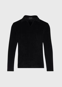 Paul Stuart Johnny Collar Cotton Terry Pullover, thumbnail 1
