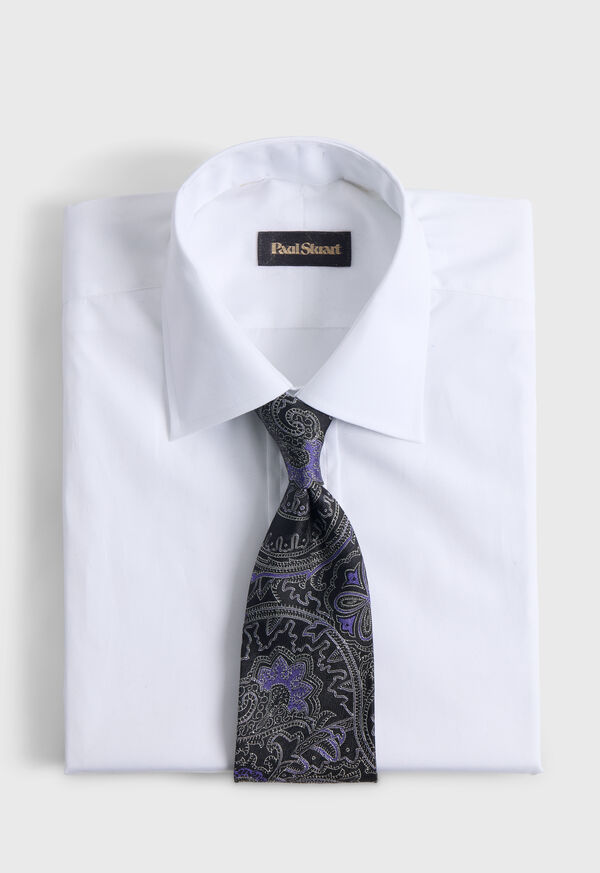 Paul Stuart Woven Silk Allover Paisley Tie, image 2