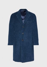 Paul Stuart Teal Blue Long Hair Overcoat, thumbnail 1