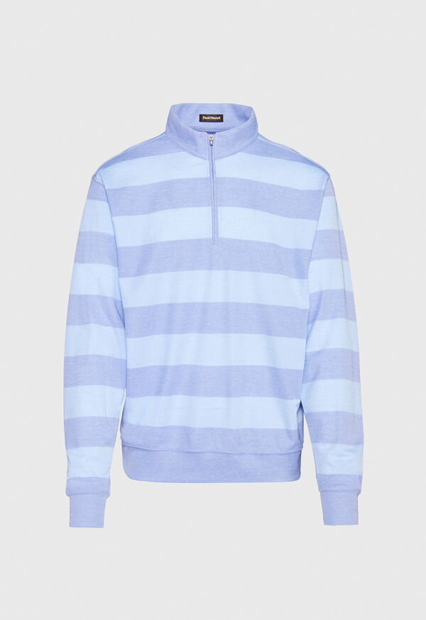 Paul Stuart Pique Rugby Stripe Performance Pullover, image 1