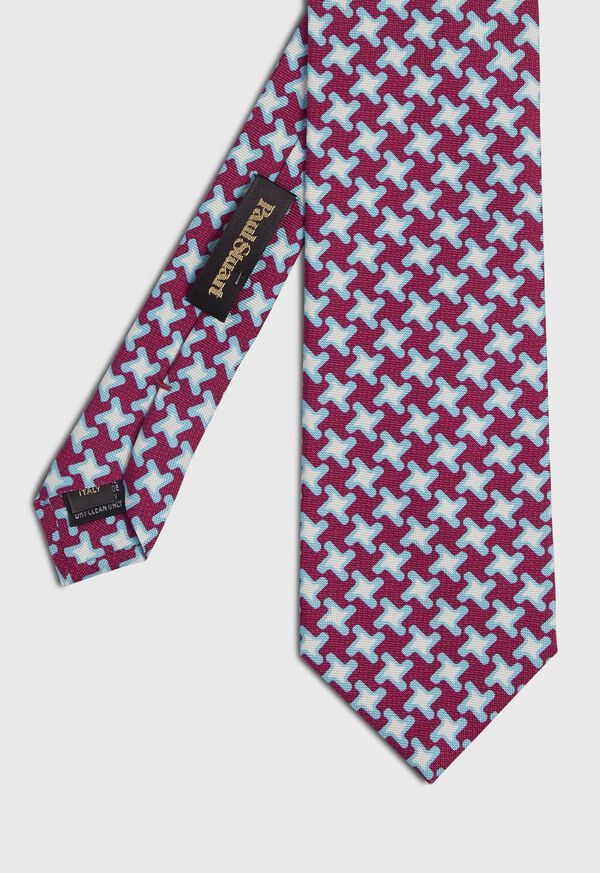 Paul Stuart Three Color Houndstooth Tie, image 1