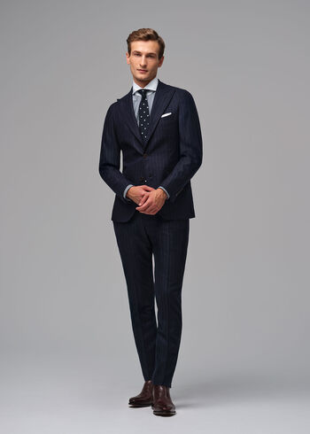 Paul Stuart Wool Stripe Two Button Suit