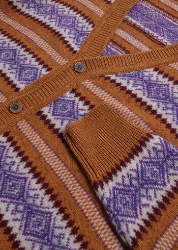 Paul Stuart Wool Fair Isle Button Cardigan