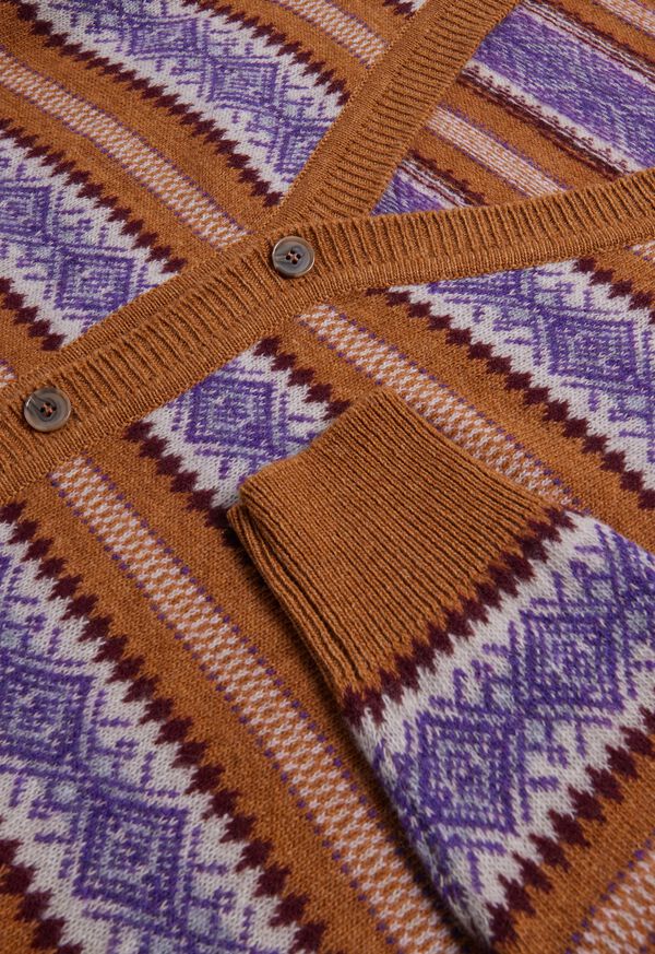 Paul Stuart Wool Fair Isle Button Cardigan, image 2