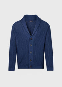 Paul Stuart Ribbed Shawl Collar Cardigan, thumbnail 1