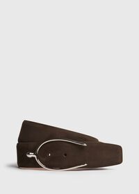 Paul Stuart Nubuck Belt with Equestrian Buckle, thumbnail 1