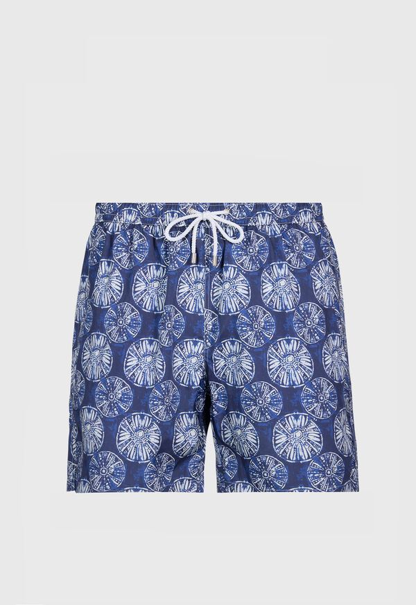 Paul Stuart Sand Dollar Batik Print Swim Trunk, image 1