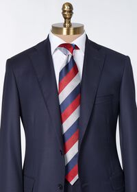Paul Stuart Woven Silk Three Color Stripe Tie, thumbnail 2