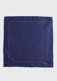 Paul Stuart Silk Twill Dot Print Pocket Square, thumbnail 2