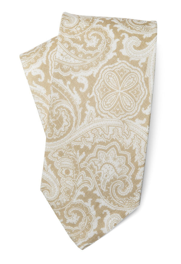 Paul Stuart Linen Paisley Tie, image 1