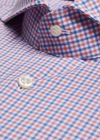 Paul Stuart Blue and Pink Check Dress Shirt, thumbnail 2
