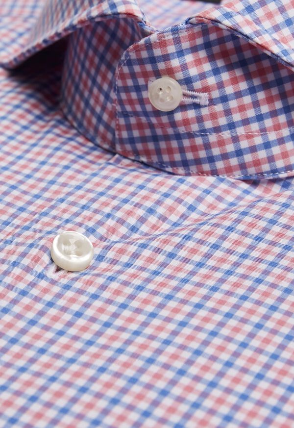 Paul Stuart Blue and Pink Check Dress Shirt, image 2