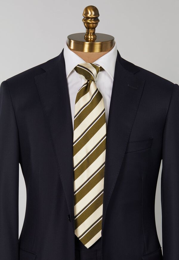 Paul Stuart Two Color Repp Stripe Tie, image 2