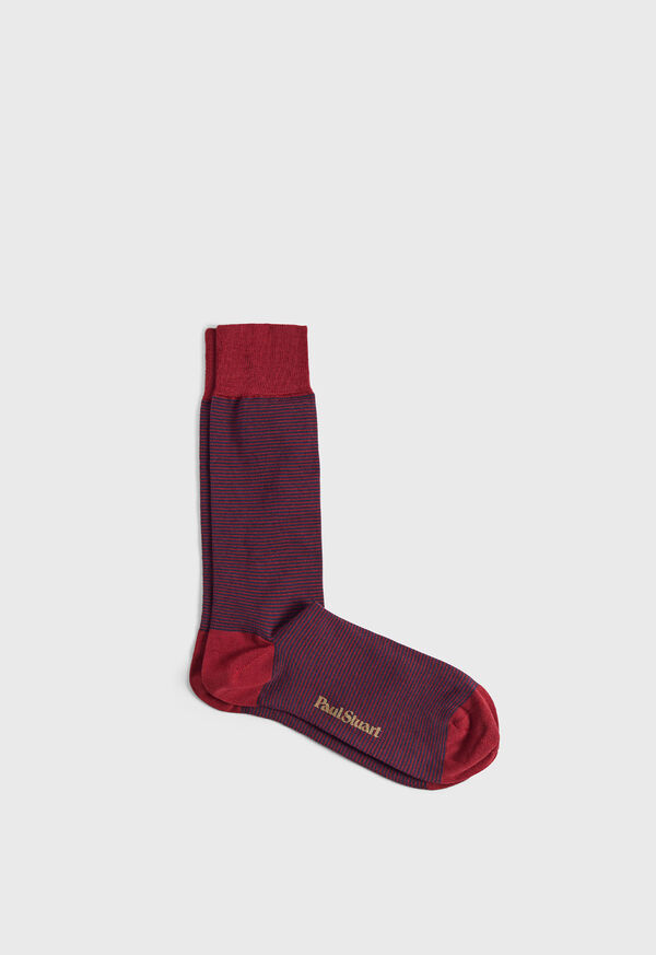 Paul Stuart Wool Horizontal Stripe Sock, image 1