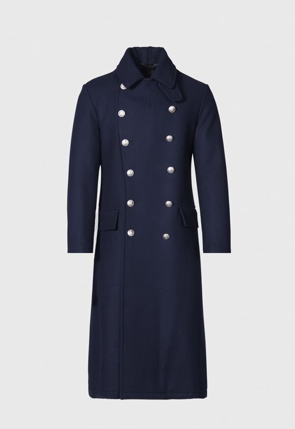 Paul Stuart Double Breasted Military Long Coat, image 1