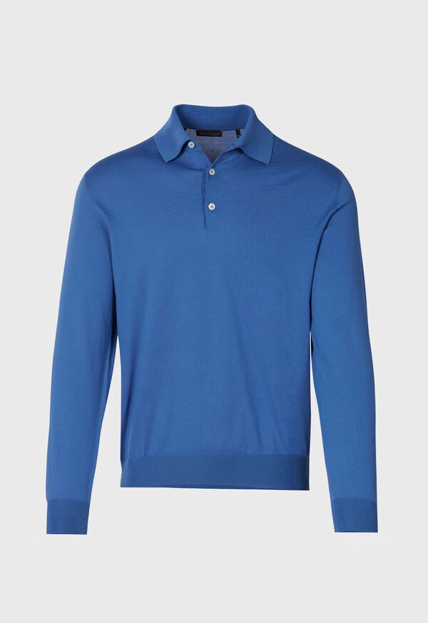Pima cotton long sleeve polo sale