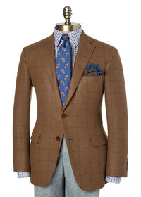 Paul Stuart Camel Hair Windowpane Sports Jacket, thumbnail 1