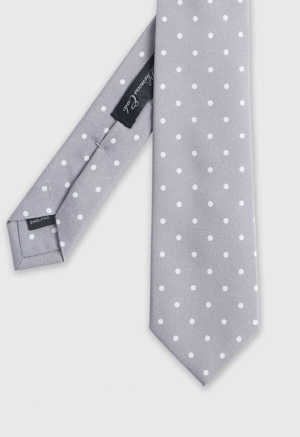 Paul Stuart Silk Shantung Dot Tie, image 1