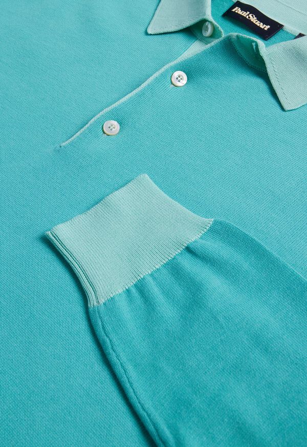 Paul Stuart Cotton Long Sleeve Polo, image 2
