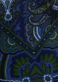 Paul Stuart Micro Paisley Print Pocket Square, thumbnail 3