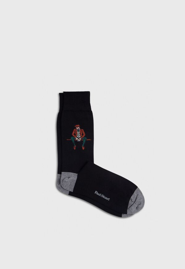 Paul Stuart Sock with Man on the Fence Logo, image 1