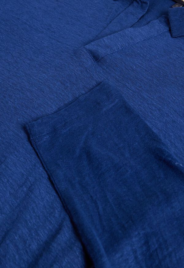 Paul Stuart Long Sleeve Linen Polo, image 2